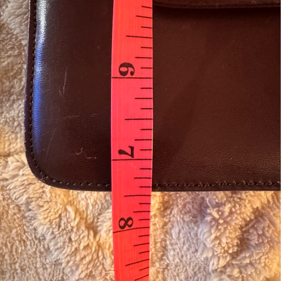 Vintage Lanvin Paris Brown Leather Flap Shoulder Bag | JL Logo | 80s 90s - Picture 13 of 15